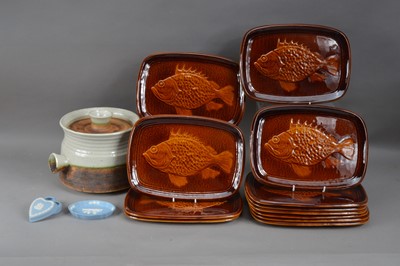Lot 55 - A set of twelve St Clement France pottery plates