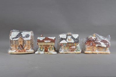 Lot 65 - Four M.J. Hummel novelty ceramic houses