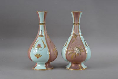 Lot 74 - A Pair of Royal Worcester ceramic vases