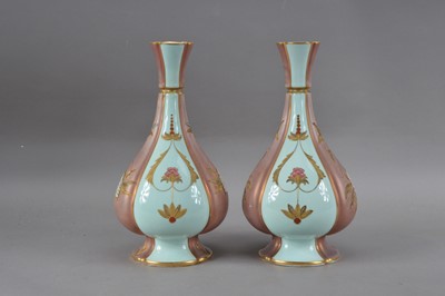 Lot 74 - A Pair of Royal Worcester ceramic vases
