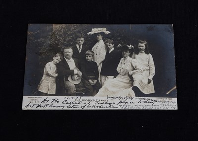 Lot 3 - Four historic postcards relating to Theodore Roosevelt and the Teddy Bear, 1904 and 1905