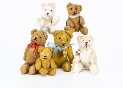 Lot 137 - Six German post-war small Teddy Bears