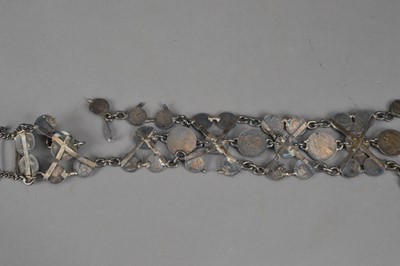 Lot 145 - A Victorian and later silver coin belt