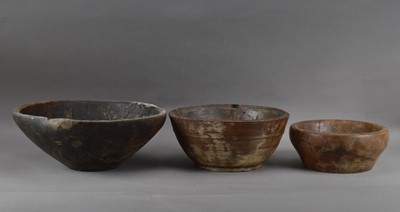 Lot 183 - Three treen bowls
