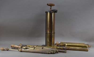 Lot 189 - A collection of antique brass hand pumps