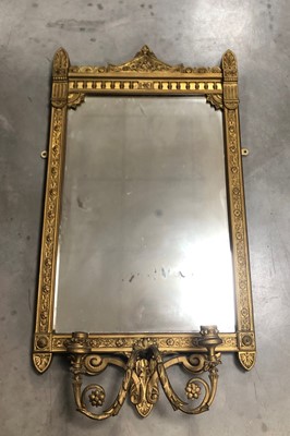 Lot 377 - A turn of the century gilt painted gesso mirrored sconce