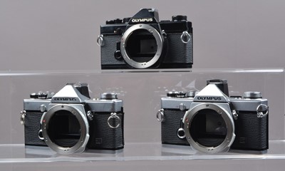 Lot 26 - Three Olympus SLR Camera Bodies