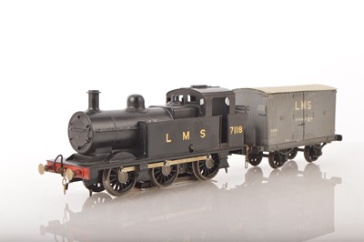 Lot 1040 - Bonds 0 Gauge Locomotive and rolling stock, (2)