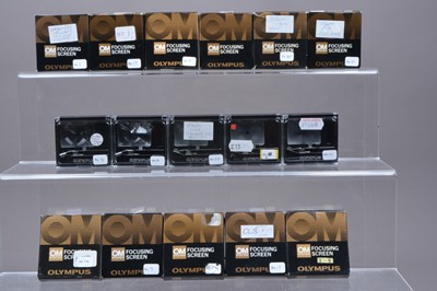 Lot 46 - Eighteen Olympus OM Focusing Screens