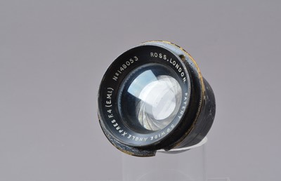 Lot 63 - A Ross Patent  5 inch f/4 Wide Angle Xpress (EMI) brass lens
