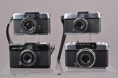 Lot 112 - Four Olympus Pen Half Frame Cameras