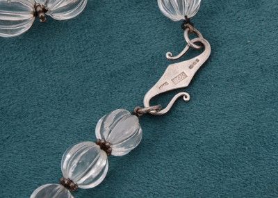 Lot 48 - A Liberty of London contemporary rock crystal and silver necklace