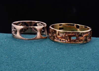 Lot 71 - Two continental 14k dress rings
