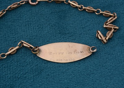 Lot 75 - A 9ct gold identity bracelet