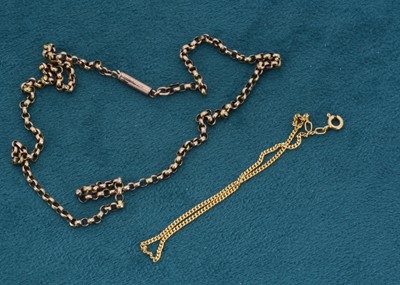 Lot 160 - A circular linked 9ct gold necklace