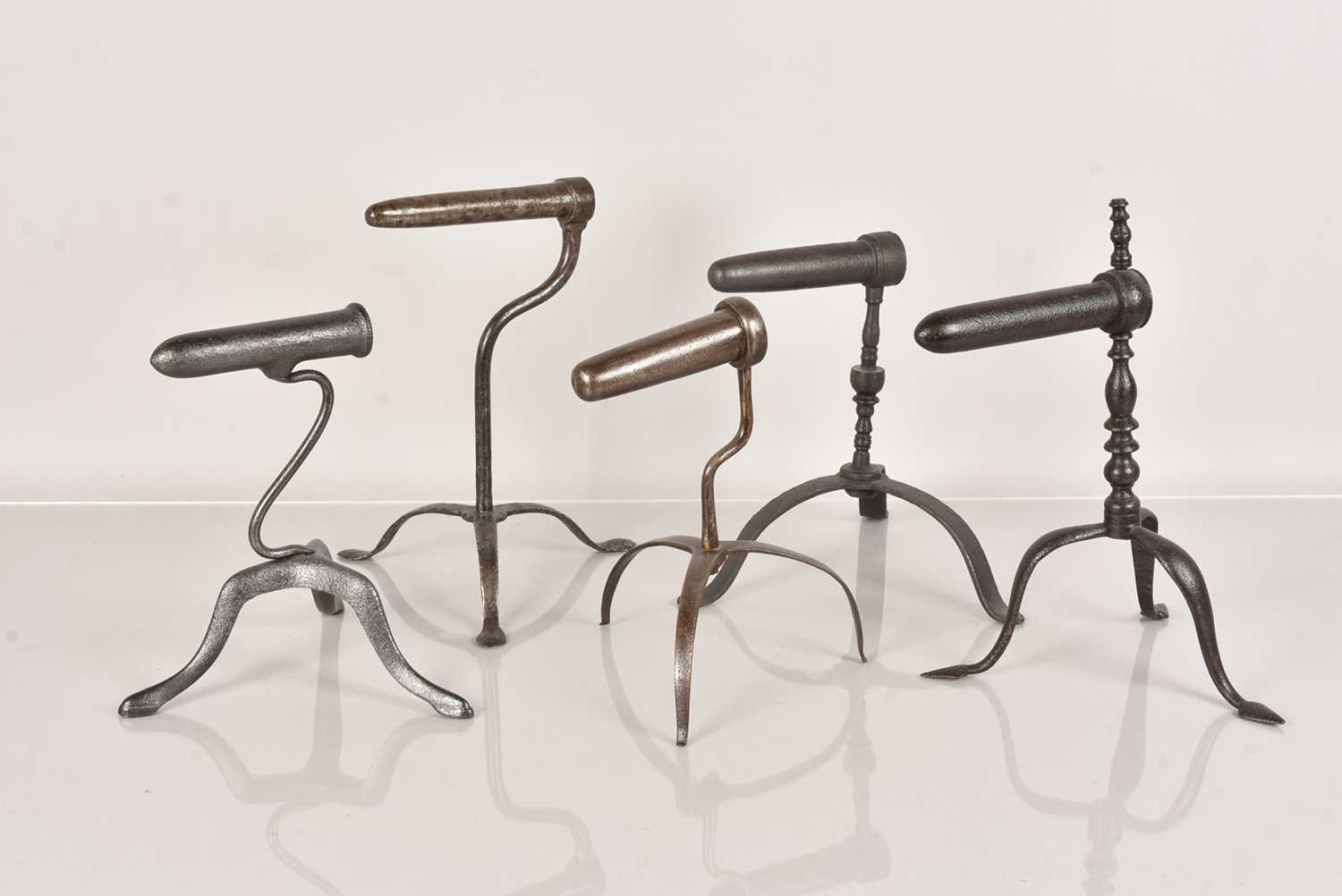 Lot 58 - A group of five Goffering Irons