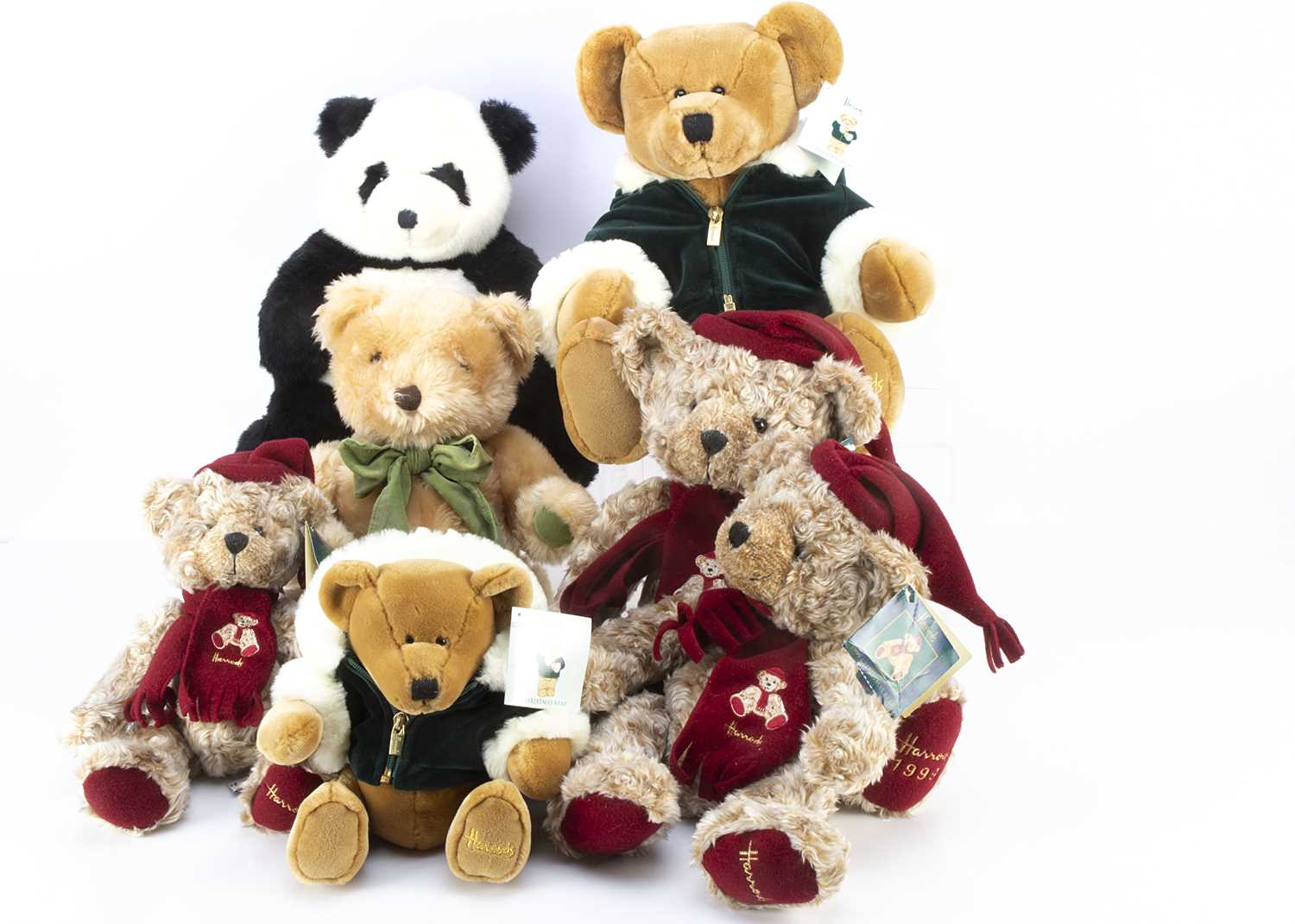 Lot 18 - Seven Harrods Teddy Bears