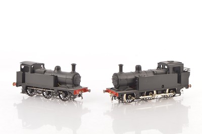 Lot 861 - Kit/Commercially Built 0 Gauge Steam outline Locomotives in unlined black (2)