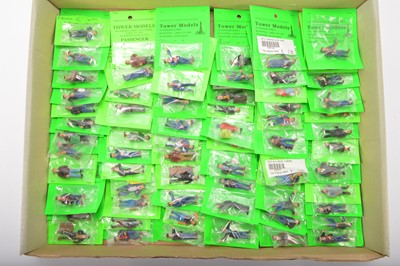 Lot 866 - Tower Models Fine Scale 0 Gauge painted whitemetal figures in original packets (70)