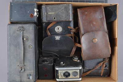 Lot 524 - Folding and Box Cameras