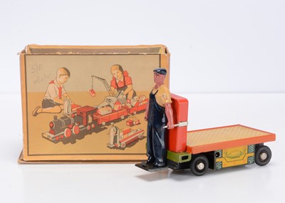 Lot 435 - A Lenin Memorial Factory (USSR) Tinplate Clockwork Baggage Cart
