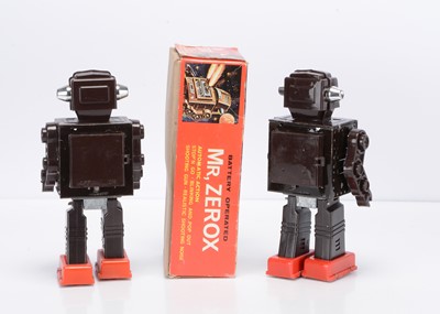 Lot 448 - Horikawa (Japan) Tinplate & Plastic Battery-Operated Mr Zerox Robots