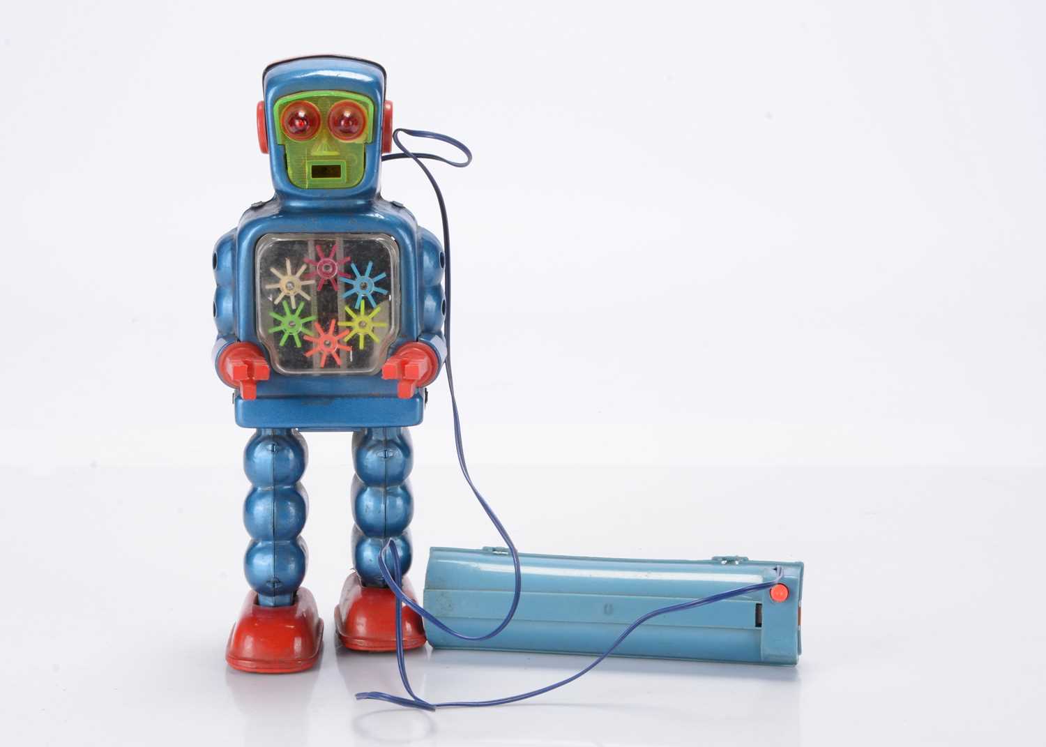 Lot 458 - A Yoshiya (Japan) Tinplate Remote Control High-Wheel Robot