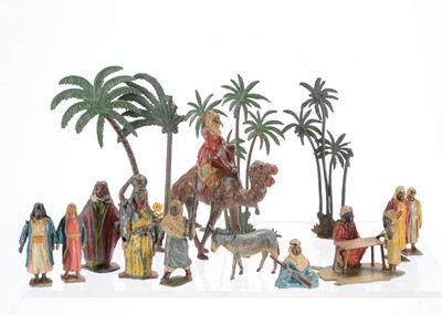 Lot 602 - Middle East and Arab lands related pieces by Britains and Crescent comprising unknown make hollow cast Arab water carrier and man - both P