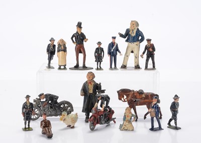 Lot 610 - Some slightly uncommon lead figures by various makers including Britains and Taylor & Barrett comprising John Hill rare Girl Guider - 2 but 1 repro
