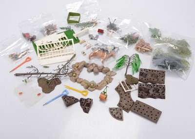 Lot 611 - A small collection of Britains Herald plastic My Garden including Greenhouse (missing seats)