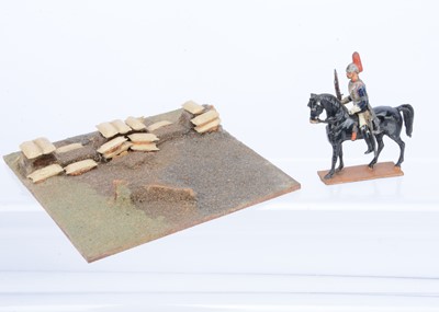 Lot 624 - Britains item No. 1745 Sandbagged Machine Gun Emplacements made by Hugar with a Noris (Gebruder Heinrich) Germany 113mm overall height Dragoon
