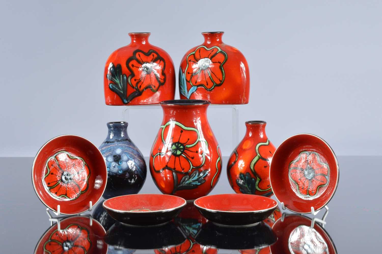 Lot 19 - Nine items of Poole Pottery Studio items