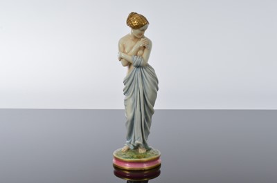 Lot 46 - A pair of Royal Worcester porcelain figures of "Sorrow & Joy" after James Hadley