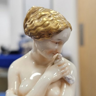 Lot 46 - A pair of Royal Worcester porcelain figures of "Sorrow & Joy" after James Hadley