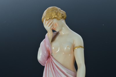 Lot 46 - A pair of Royal Worcester porcelain figures of "Sorrow & Joy" after James Hadley