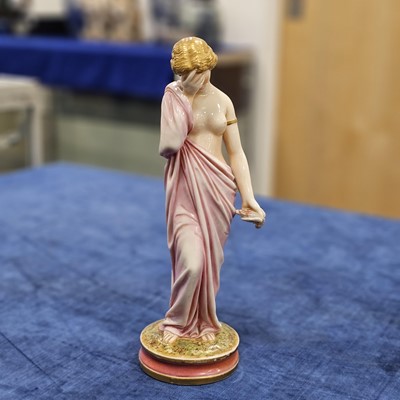 Lot 46 - A pair of Royal Worcester porcelain figures of "Sorrow & Joy" after James Hadley