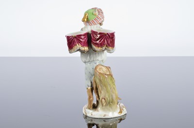 Lot 53 - A late 19th century Meissen porcelain monkey musician figure