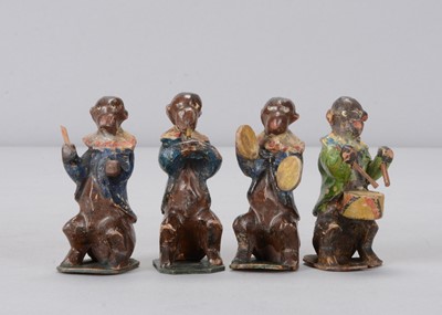 Lot 11 - A 19th century Grödnertal (Ortisi) dressed monkey orchestra