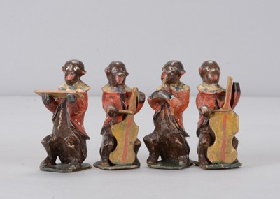 Lot 11 - A 19th century Grödnertal (Ortisi) dressed monkey orchestra