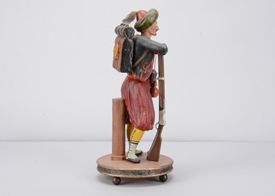 Lot 84 - A fine mid 19th century German papier-mâché Zouave foot soldier nodder