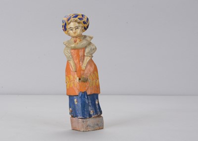 Lot 122 - A Sergiev Posad late 19th century trihedrial doll with child