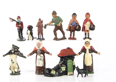 Lot 4 - Hollow-cast lead nursery rhyme and children book characters