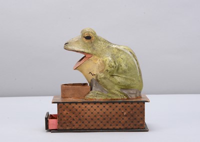 Lot 231 - A mid to late 19th century Thüringen frog eating fly crank handled ‘eater’