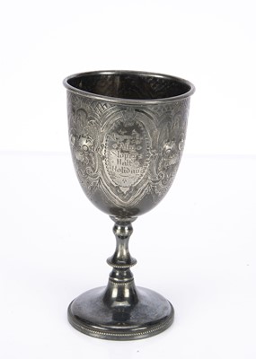 Lot 8 - A Charles H Ross and Emilie de Tessier’s Ally Sloper plated metal goblet