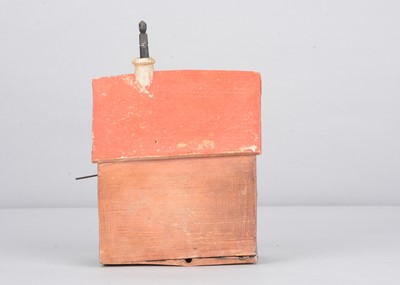 Lot 267 - A 19th century Erzgebirge painted wooden kitchen house crank toy