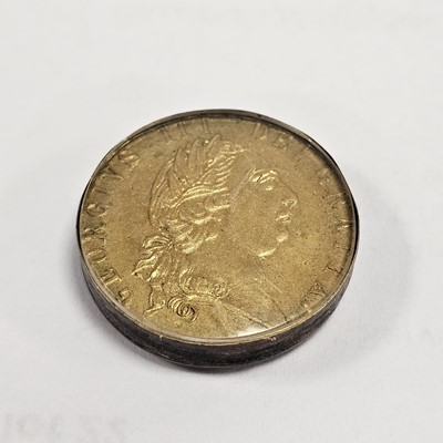 Lot 39 - A George III 1788 spade Guinea with an enamel applied reverse