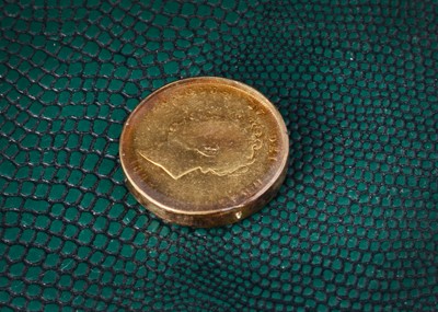 Lot 40 - An encased George IV silver gilt shilling