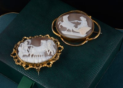 Lot 70 - Two carved shell cameos