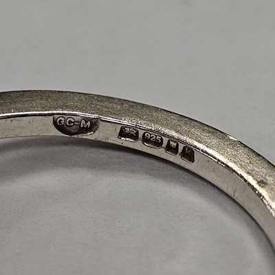 Lot 89 - A set of silver gem set stacking rings