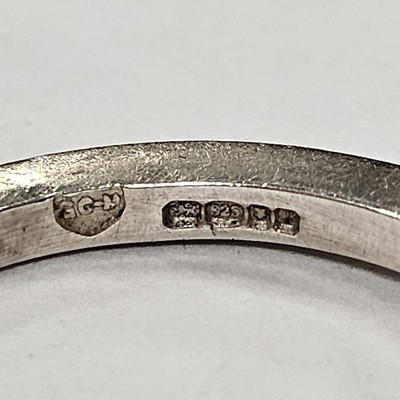 Lot 89 - A set of silver gem set stacking rings